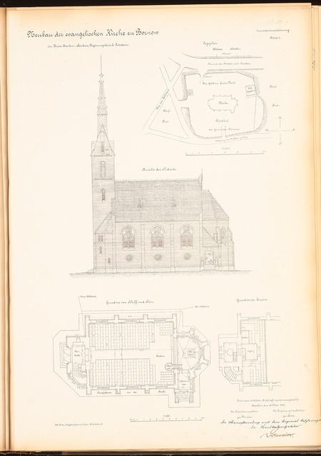 Bauplan Kirche Bornow eins